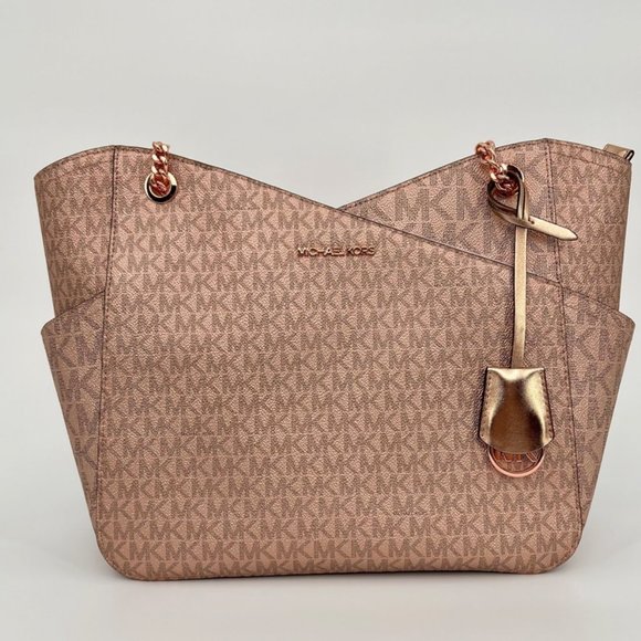 Rose Gold Chain Michael Kors Large Tote Gold Michael Kors Large